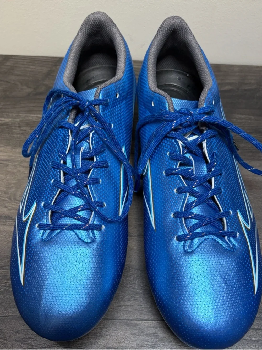 Mizuno Alpha Select AG P1GA246627 Blue Football Soccer Cleats Speed Boots M 7.5